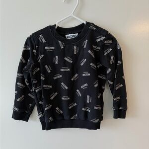 Moschino Black Patterned Sweatshirt